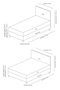 Hanah Home Motya Somier y Cabecero de Cama de Matrimonio 160 x 200 - Gris claro